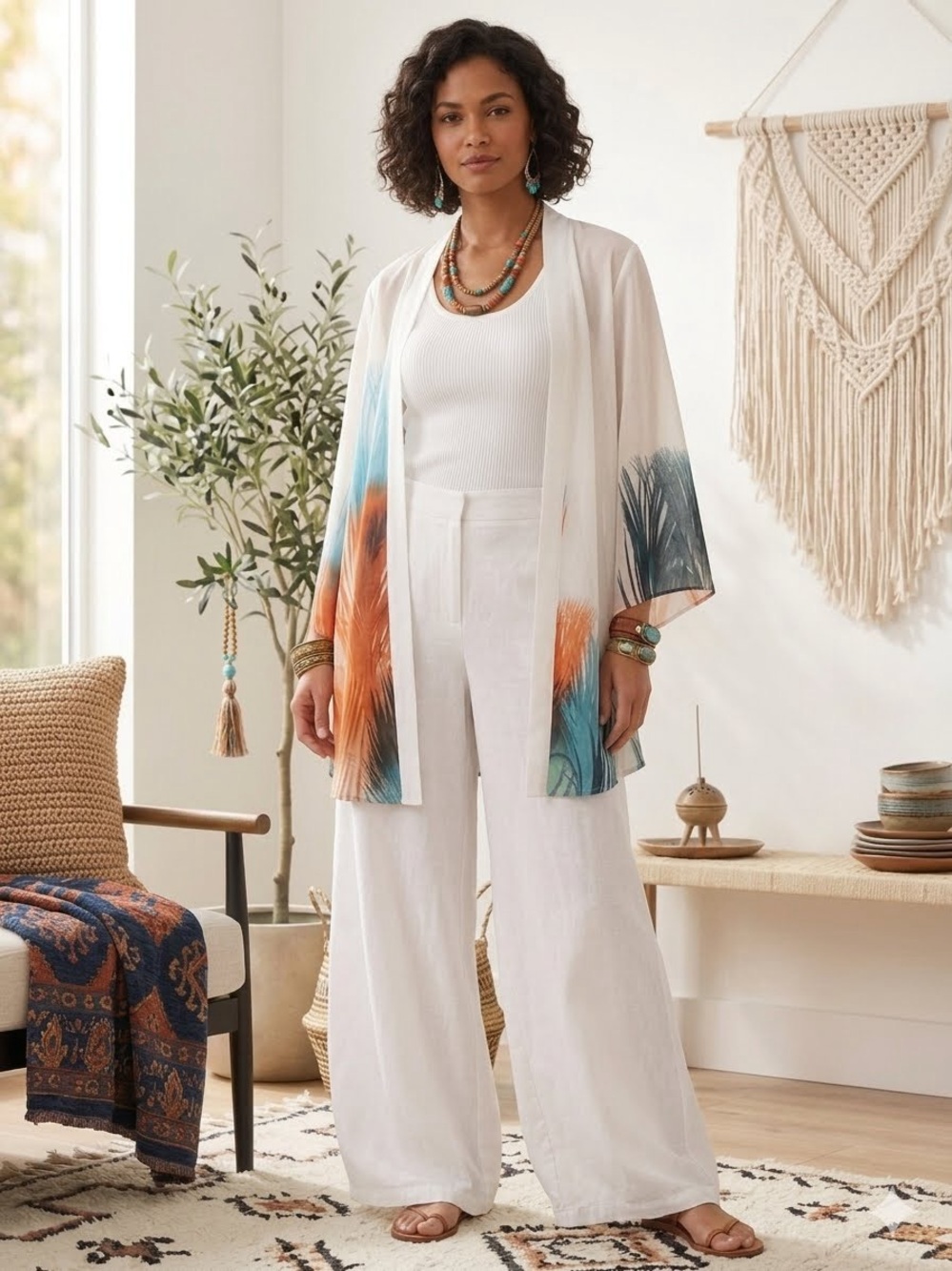 Silk Anthropologie Leifsdottir Coastal Duster